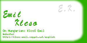 emil klcso business card